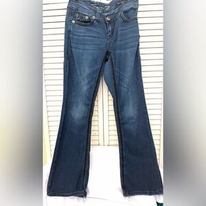 Seven7 dark wash Blue Boot Cut Jeans